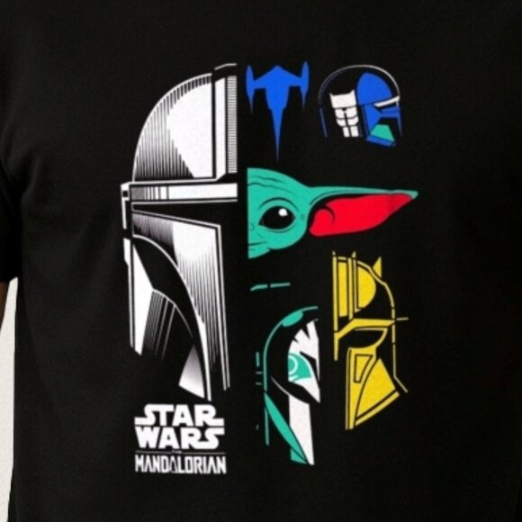 Star Wars The Mandalorian Panels T Shirt 99 - Picture 2 of 5